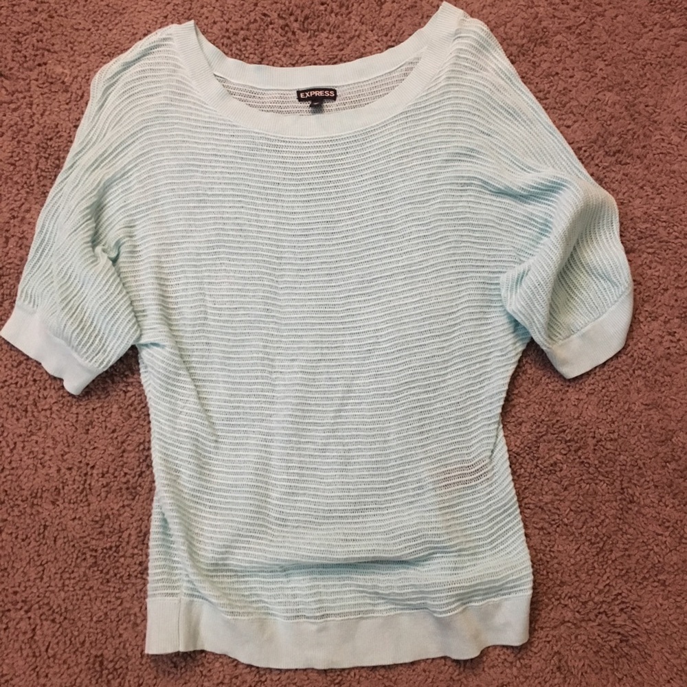 Express Teal Blue Knit Top